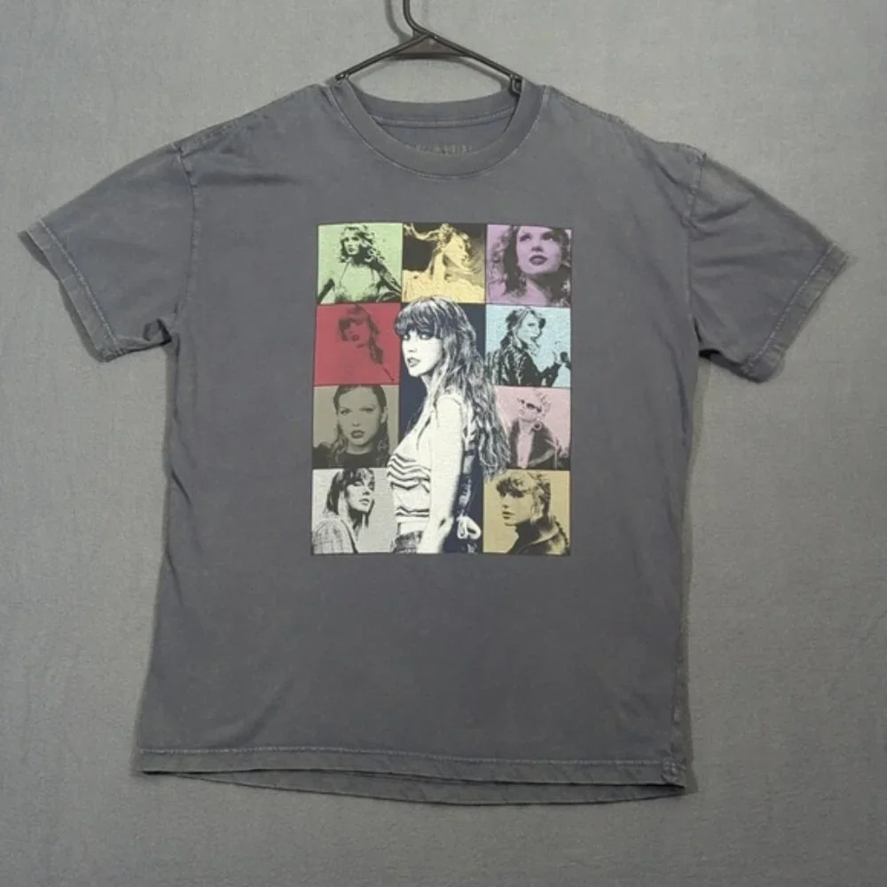 Taylor Swift T-Shirt Women's M Gray The Eras Tour Tee Pop Music Merch Swifties - Picture 1 of 7